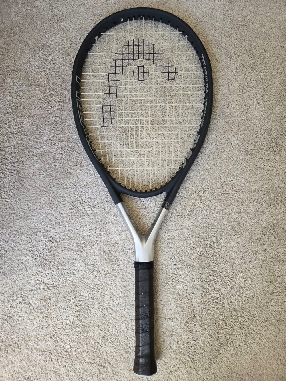 HEAD Ti.S6 Titanium Tennis Racquet 16x19 Oversize Silver Black Excellent